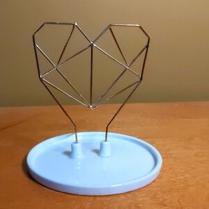 Metal and ceramic Gold heart trinket/jewellery tray